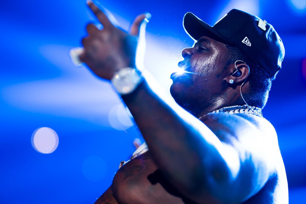 BigXthaPlug performing on stage at the iHeartRadio Music Festival 2025 in Las Vegas