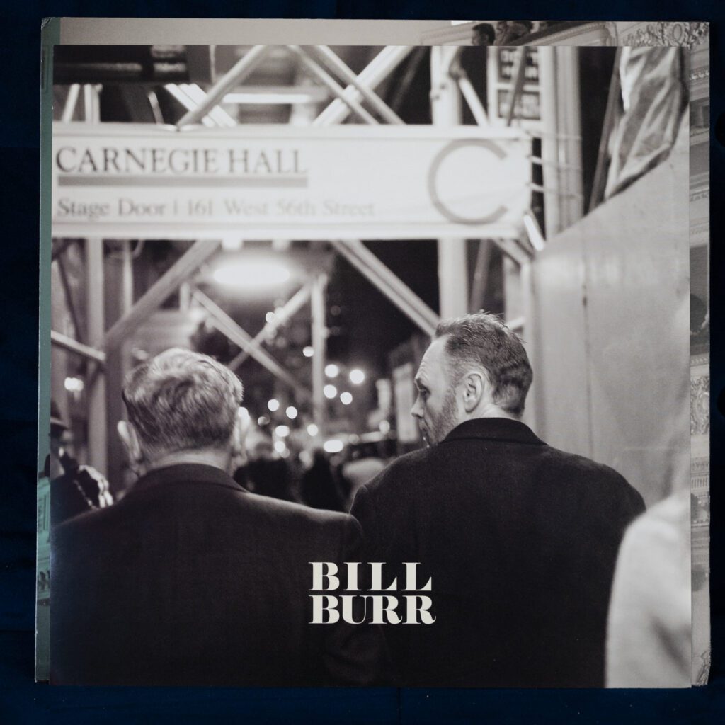 Bill Burr walking outside with his father at Carnegie Hall before performance