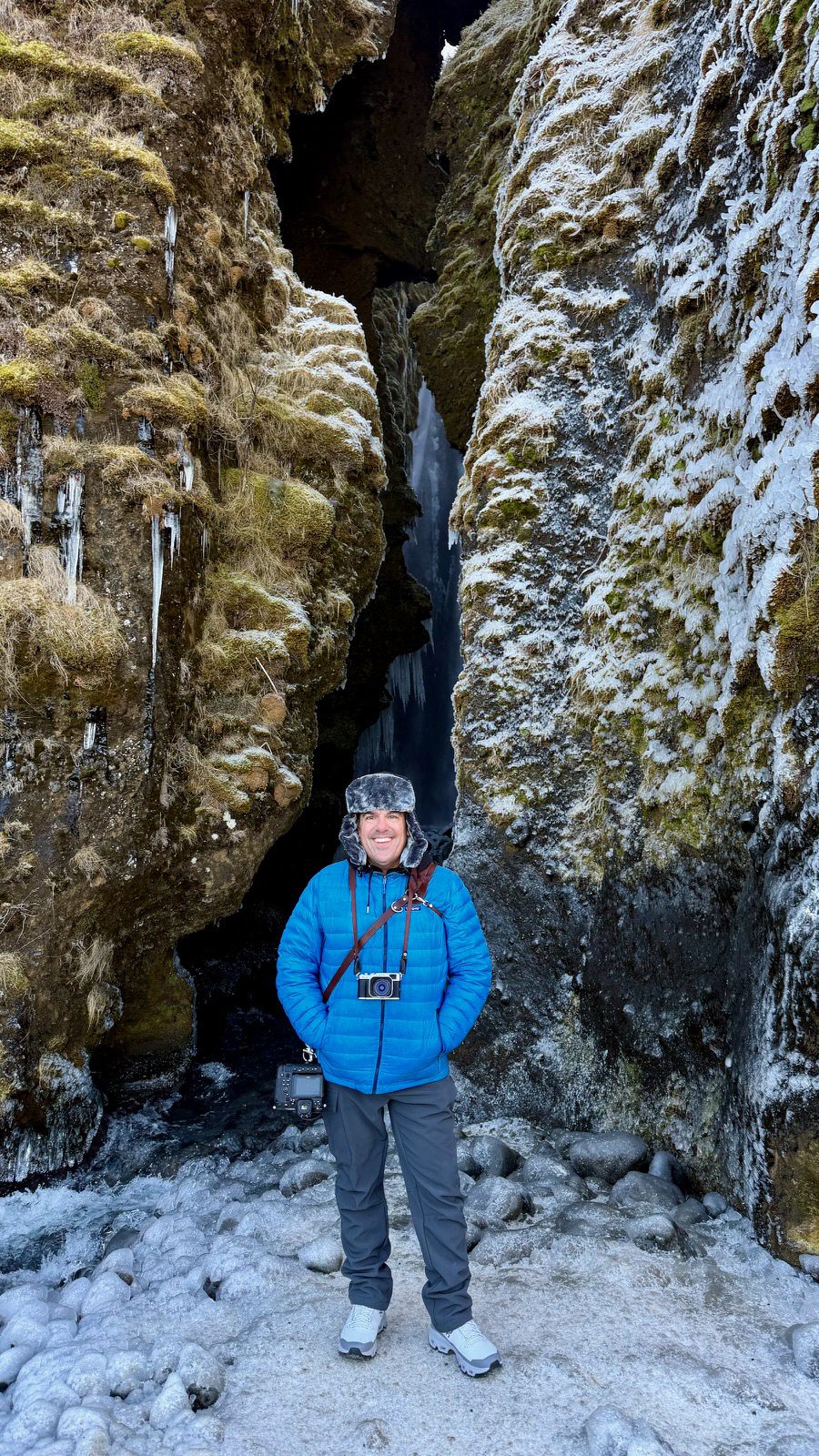 Brian Friedman at Reynisfjara sea cave, Iceland